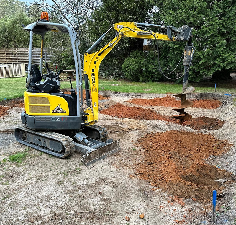 professional hole digging services& Excavator Hire Melbourne & Driveway Preparation