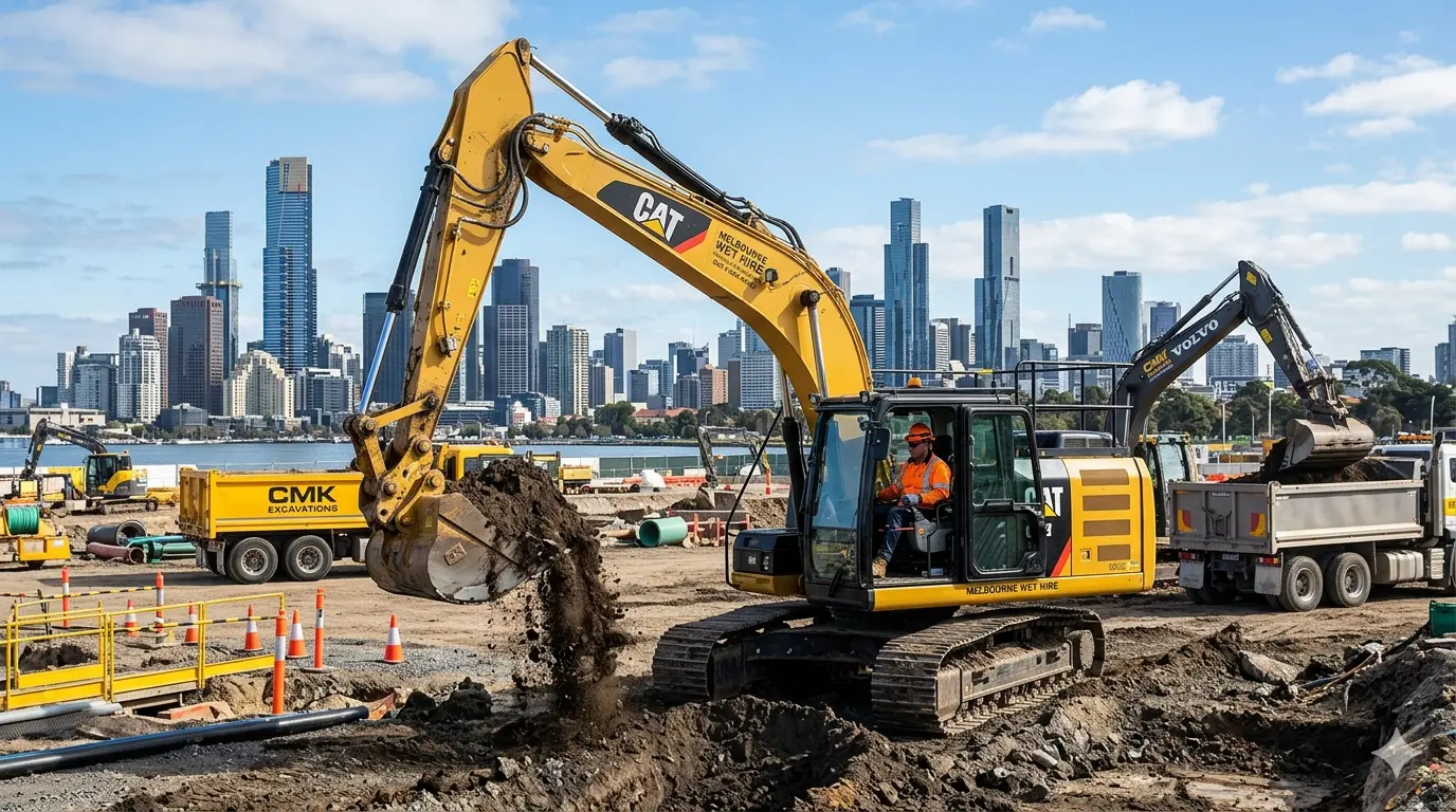 Excavator Wet Hire Melbourne: Top 5 Fast & Efficient Services | CMK Excavations