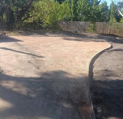 Driveway excavation and preparation by CMK Excavations