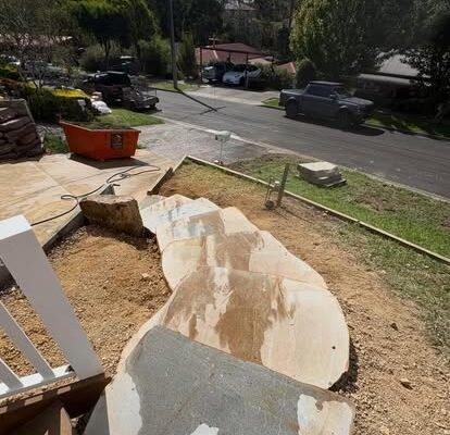Rock wall and boulder work by CMK Excavations