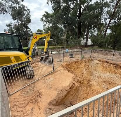 Hole and pool excavation by CMK Excavations