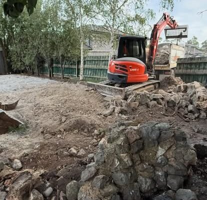 Rock wall and boulder work by CMK Excavations