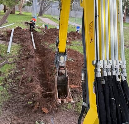 Trenching and drainage excavation by CMK Excavations