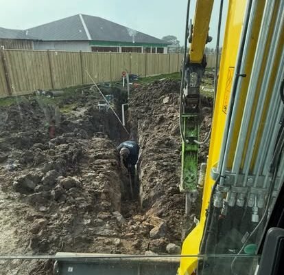 Trenching and drainage excavation by CMK Excavations